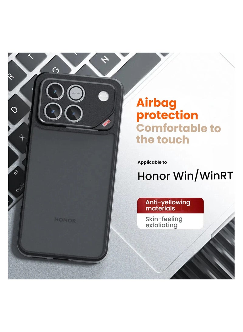 عام غطاء واقي متوافق مع غطاء حماية هاتف Honor WIN / WIN RT: يتميز بإطار سيليكون مرن رقيق وخفيف الوزن + لوح خلفي من الأكريليك الشفاف. - Image 2